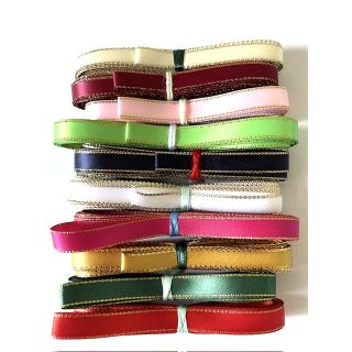 10mm Gold Edge Satin Ribbon (4 metres)