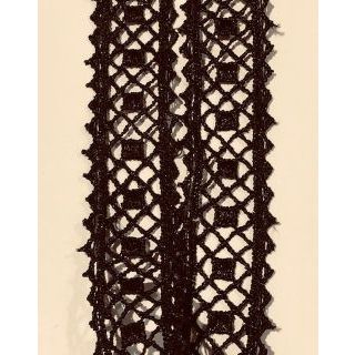 20mm Black Lattice Lace
