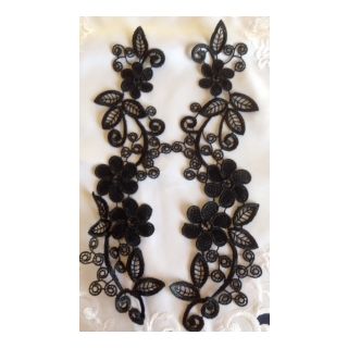 Black Flower Large Motif