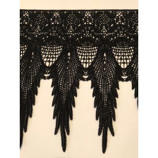 215mm Black Featherlace