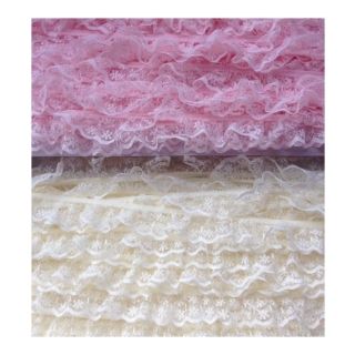 20mm Twin Daisy Nylon Gathered Lace(20m)