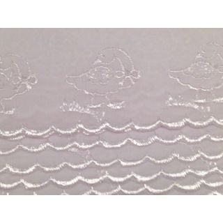 75mm White Duck Broderie
