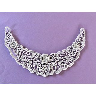 Guipure Lace Rose Yoke (Ivory)