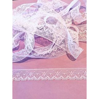 20mm Fine White Nylon Lace (5m)