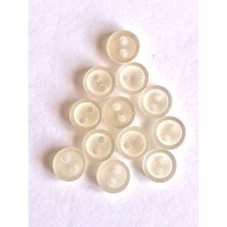 6mm Small White Buttons (15)