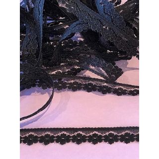 10mm Black Mini Flower Lace (20 metres)