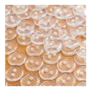 15mm Clear Buttons (12 Plastic)