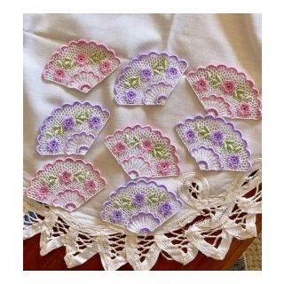 Detailed Hand Dyed Fans