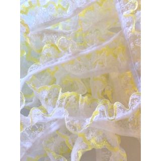 20mm Lemon Fairy Floss (10m gathered)