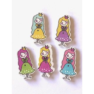 30mm Fairy Princess Buttons (5)