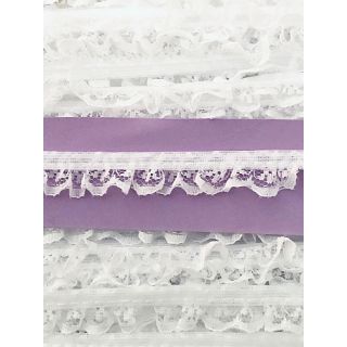 10mm Single Daisy Nylon Lace Gathered (20m)