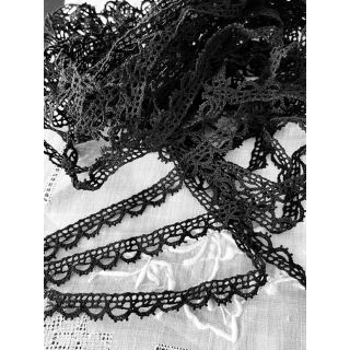 10mm Black Cotton Lace Special #7 (10m)