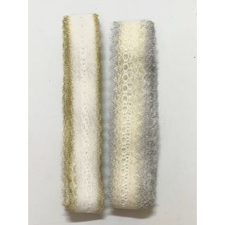 GOLD/SILVER LUREX COAT HANGER LACE SPECIAL (10 metres)