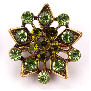 Star Greenstone Mini Brooch
