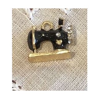 2 Miniature Sewing Machine Charms (Enamel)