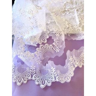 45mm Embroidered Organza Lace (10 METRES)