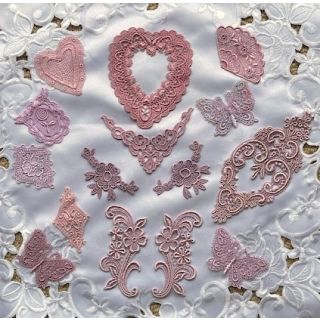 Hand dyed Lace Motif Colour Packs (15 motifs)