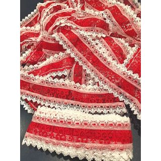 Red Lace Smocking Lace (5 metres)