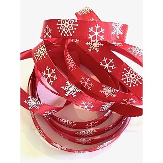 10mm Snowflake Ribbon (2 metres)