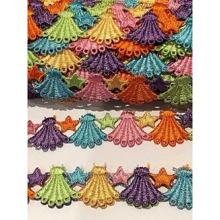 Multi Coloured Fan Trim