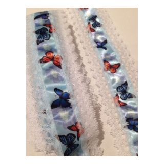 Blue Butterfly Smocking Lace