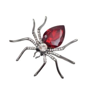 Red Rhinestone Spider