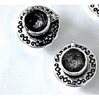 2 Cup & Saucer Charms